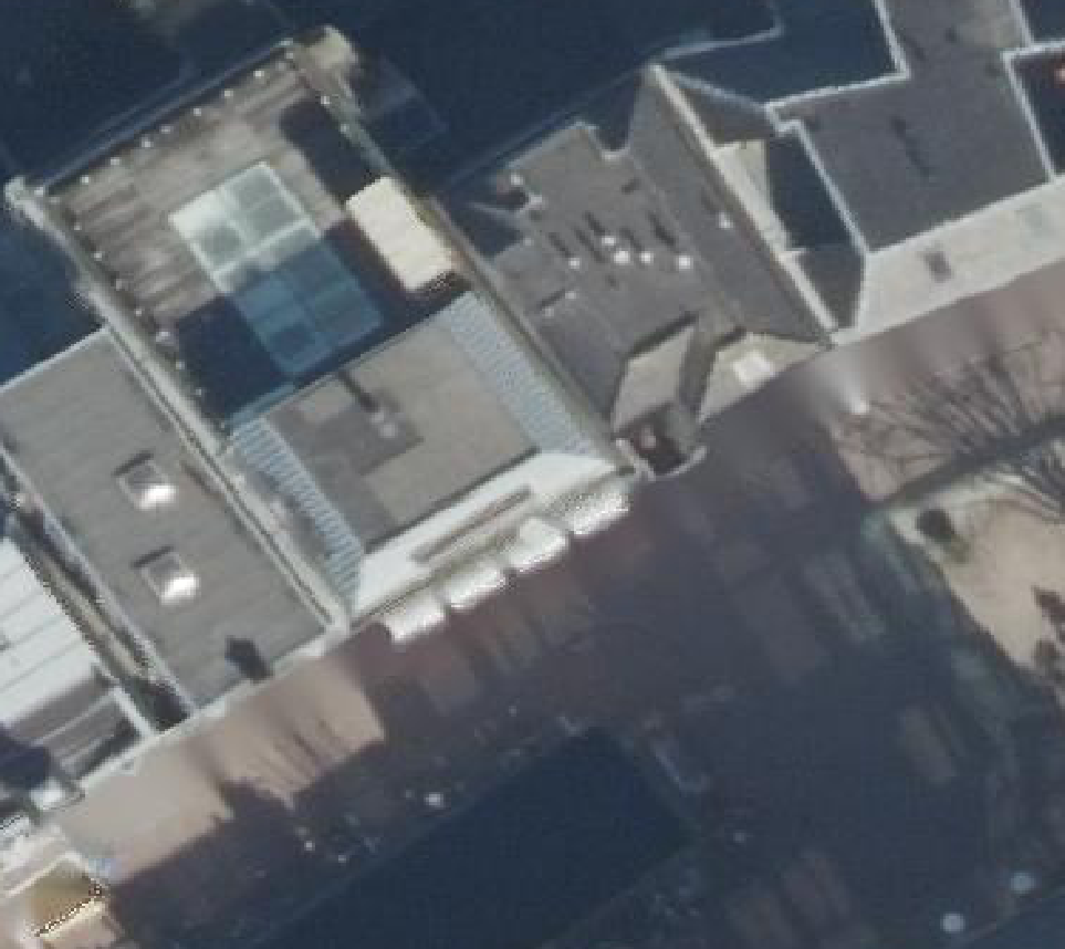 True ortho luchtfoto van Gouda met zicht op woning
