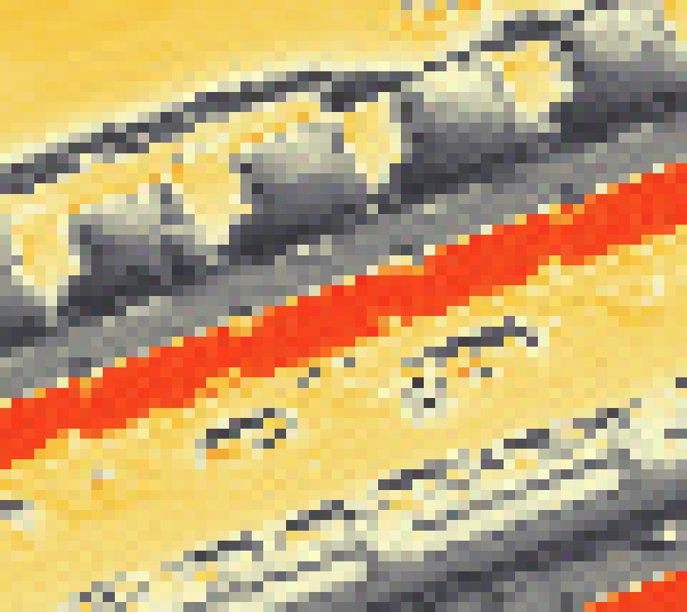 PV-irradiatie op daksegment ingezoomd met intensiteitsverdeling van zonlicht