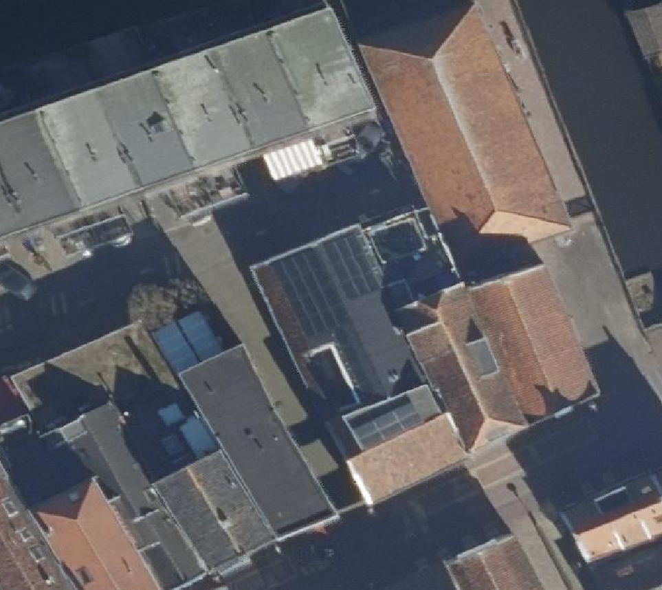 True ortho Luchtfoto op daksegment