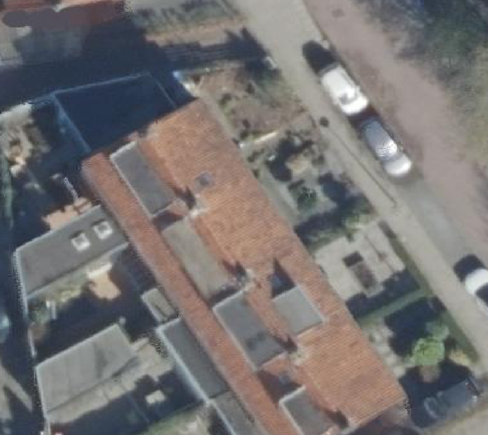True ortho luchtfoto van Gouda met zicht op woning