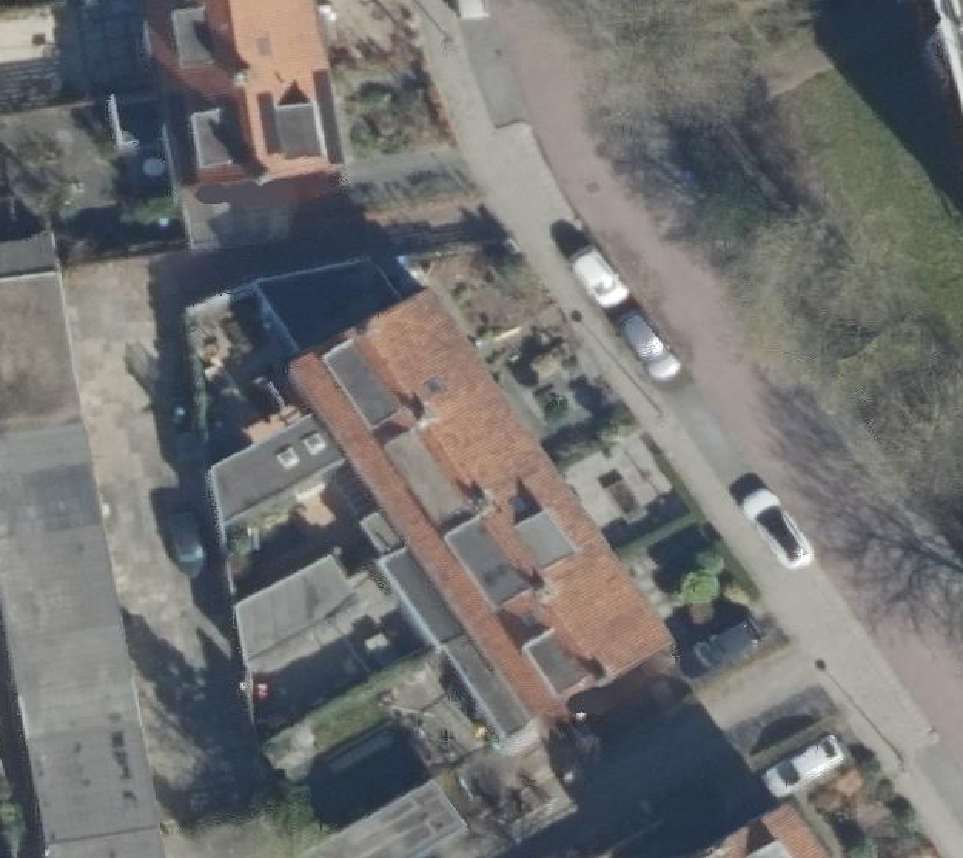 True ortho Luchtfoto op daksegment