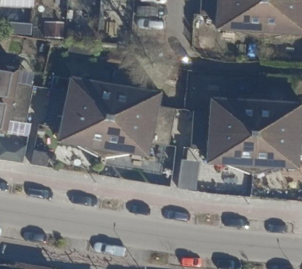 True ortho Luchtfoto op daksegment