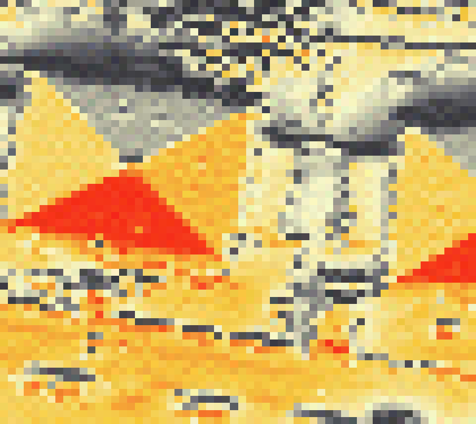 PV-irradiatie op daksegment ingezoomd met intensiteitsverdeling van zonlicht