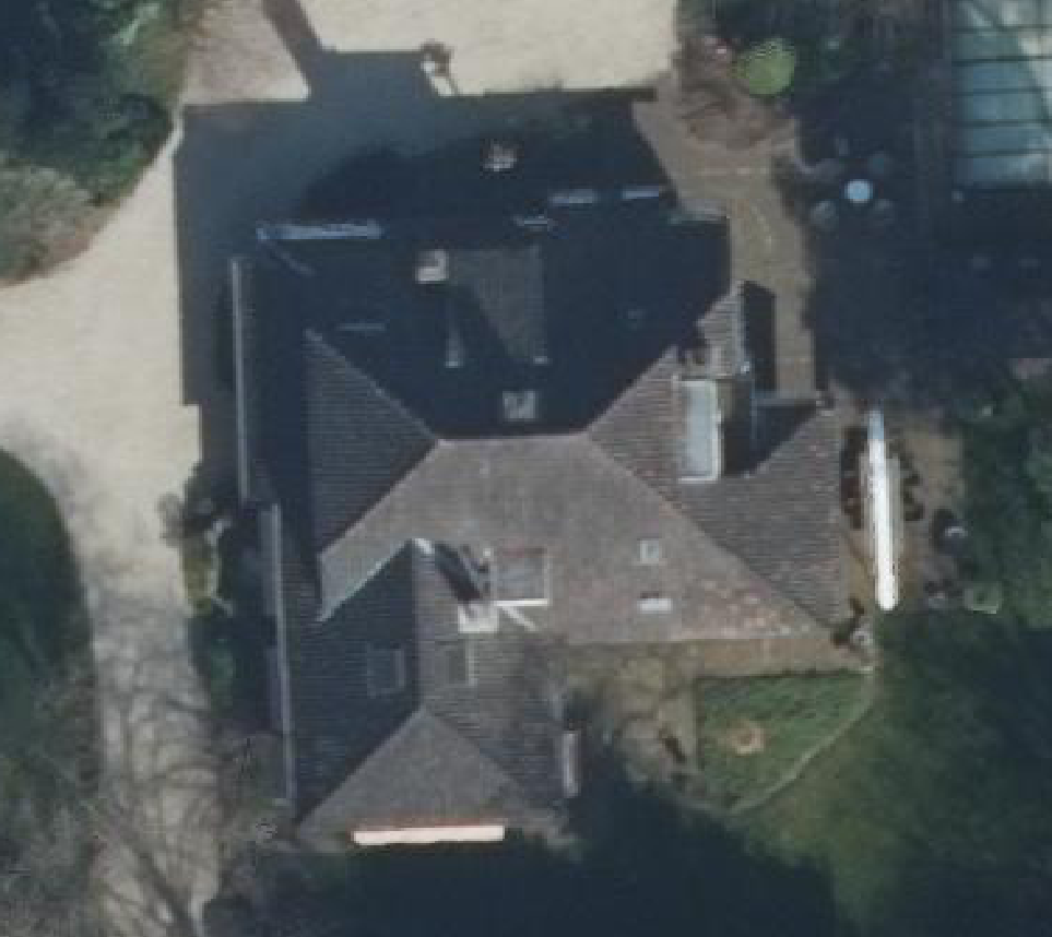 True ortho luchtfoto van Bilthoven met zicht op woning