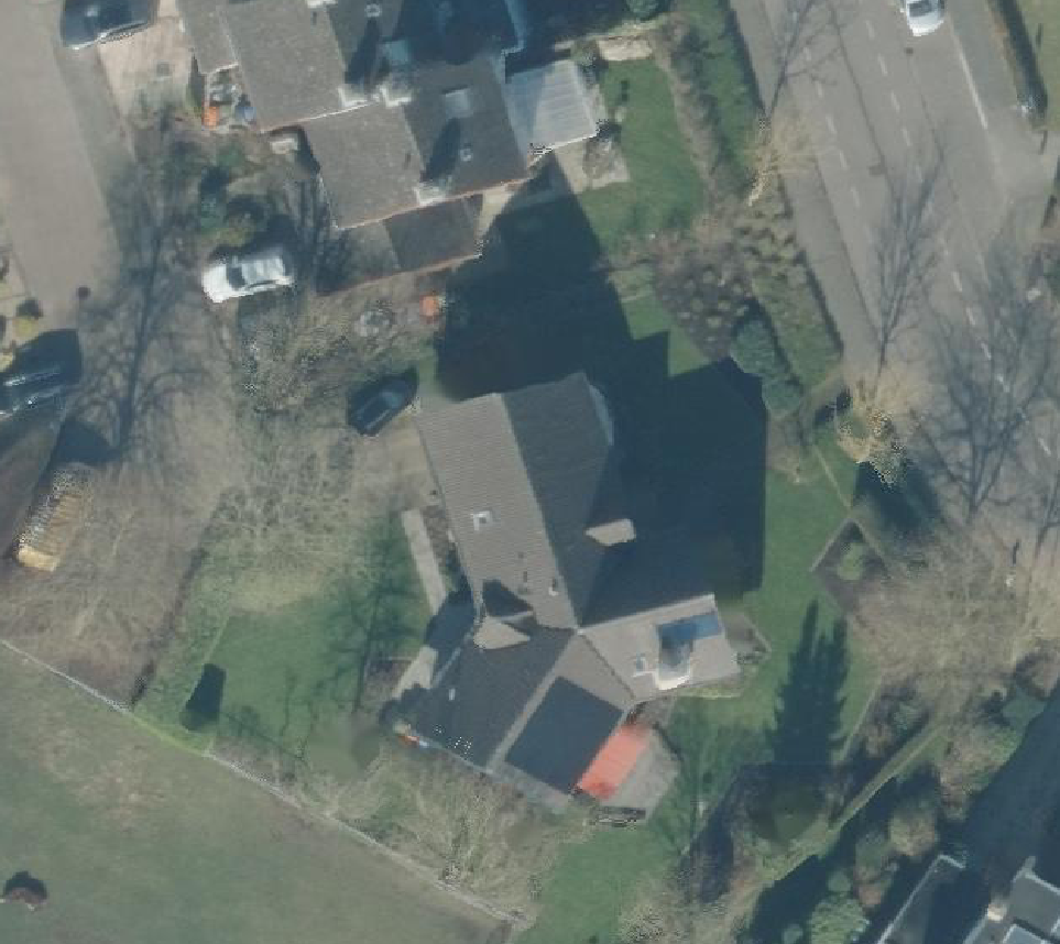 True ortho Luchtfoto op daksegment