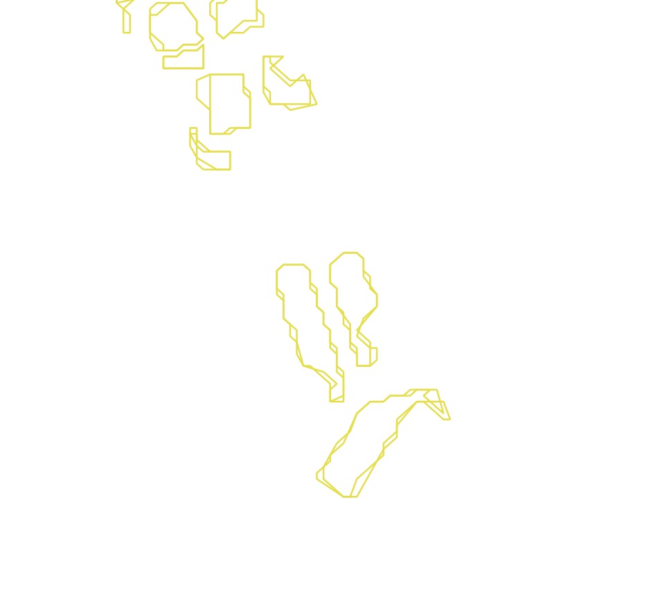 Daksegment met contourlijnen en structuurweergave