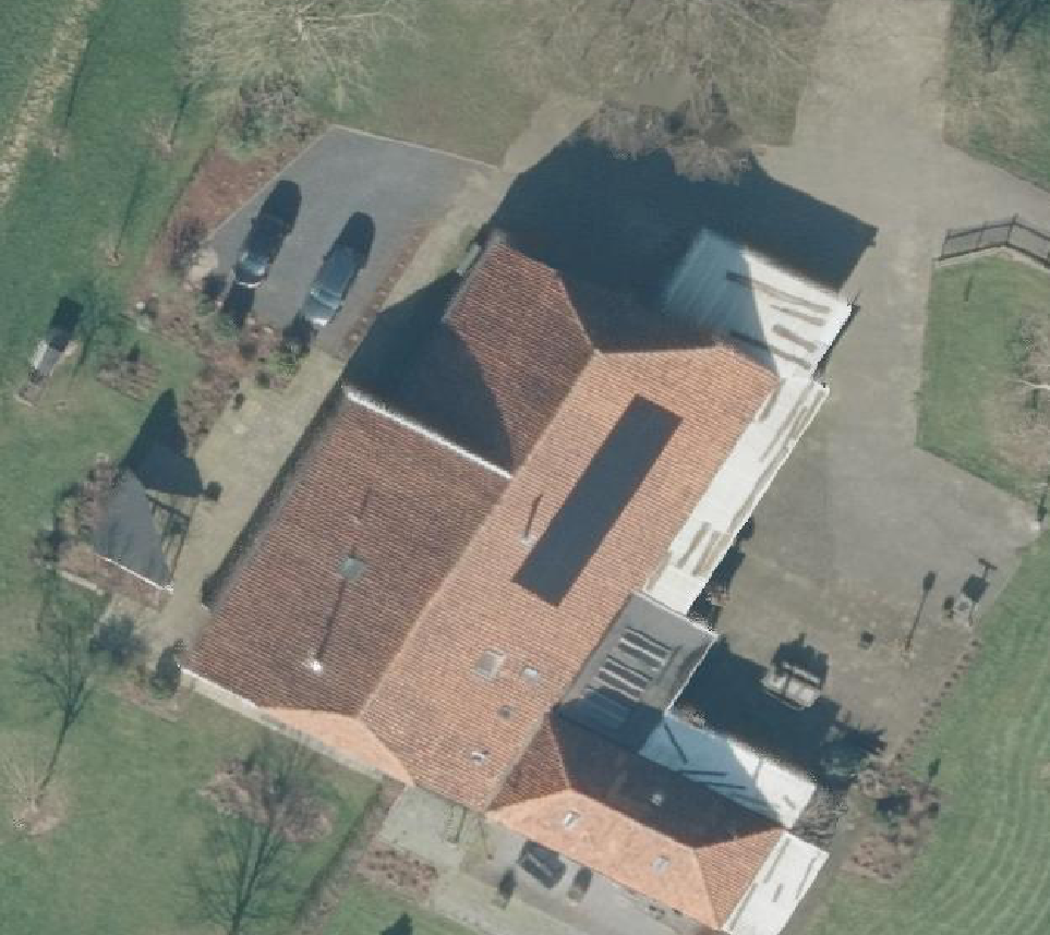 True ortho Luchtfoto op daksegment