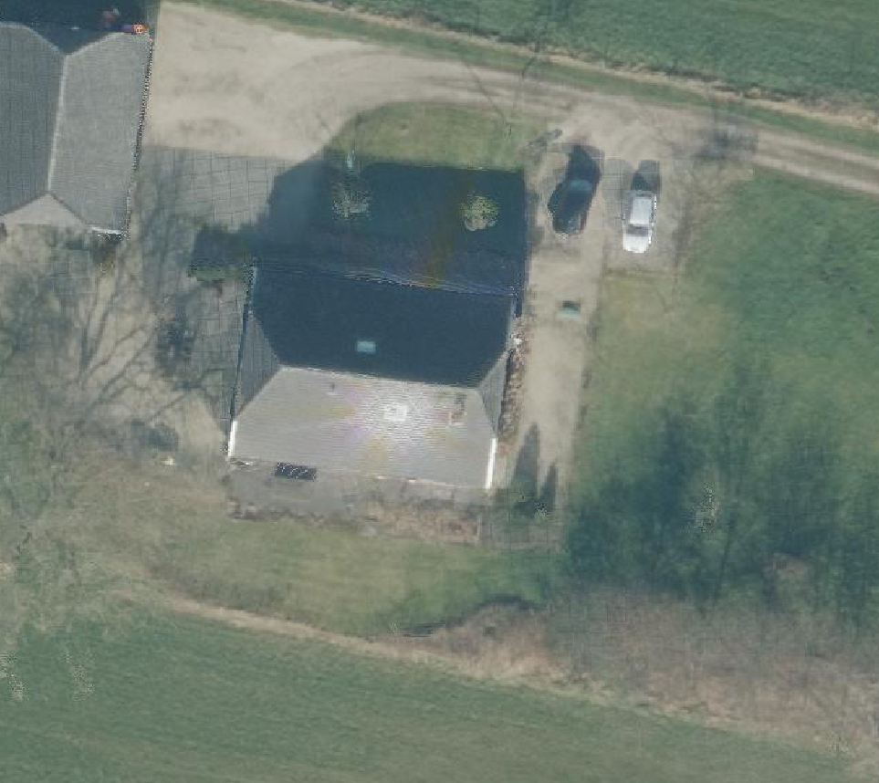 True ortho Luchtfoto op daksegment