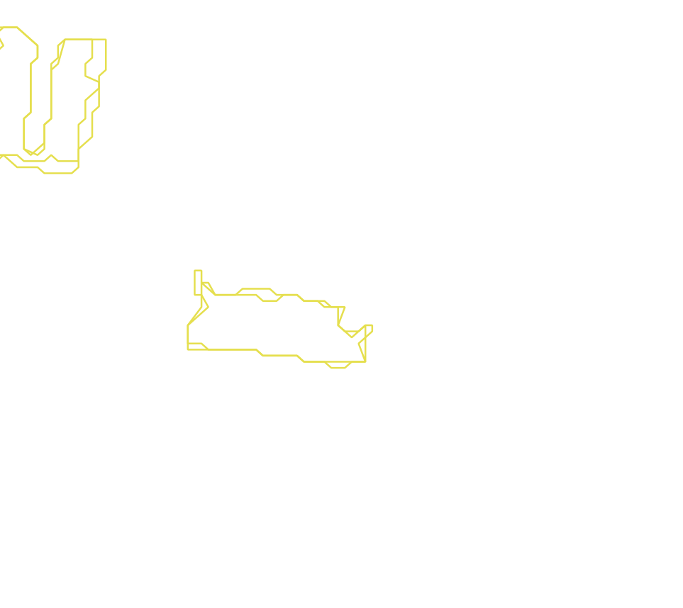 Daksegment met contourlijnen en structuurweergave