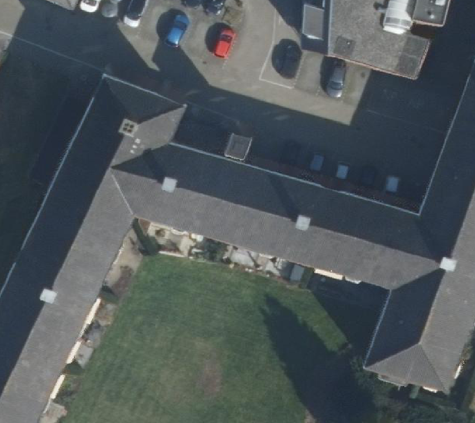 True ortho Luchtfoto op daksegment