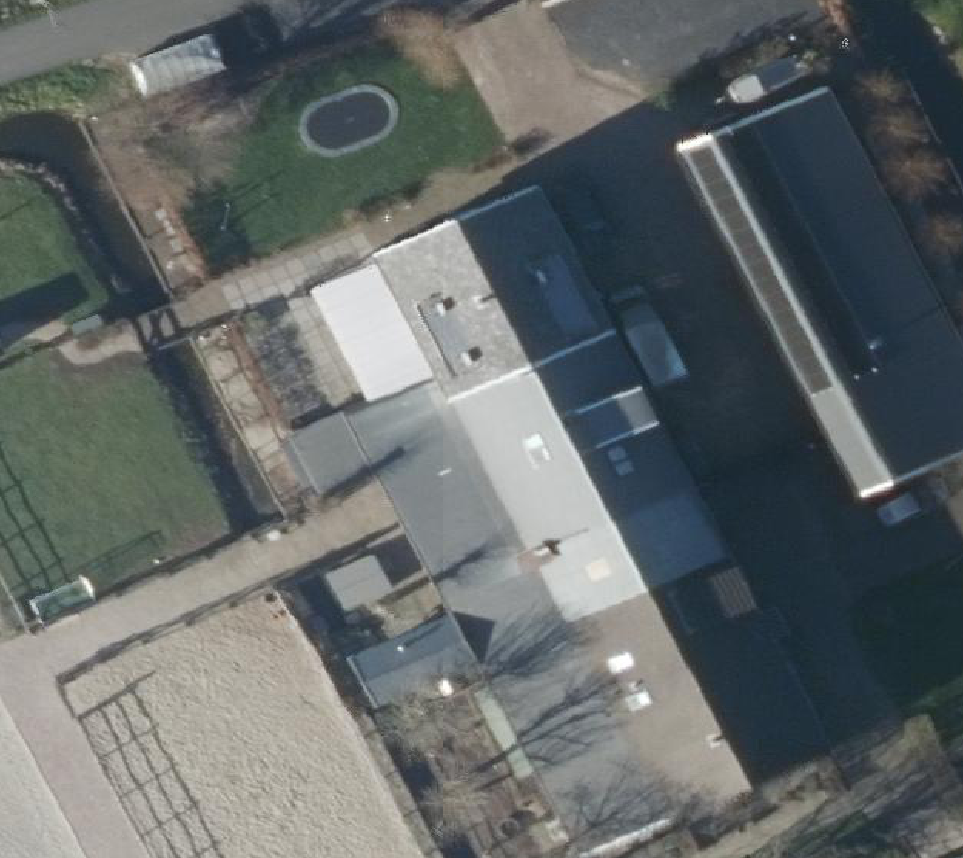 True ortho Luchtfoto op daksegment