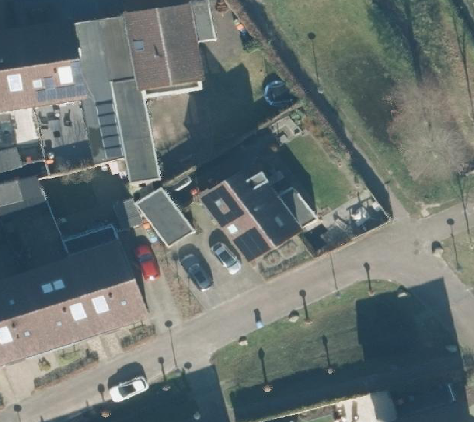 True ortho Luchtfoto op daksegment