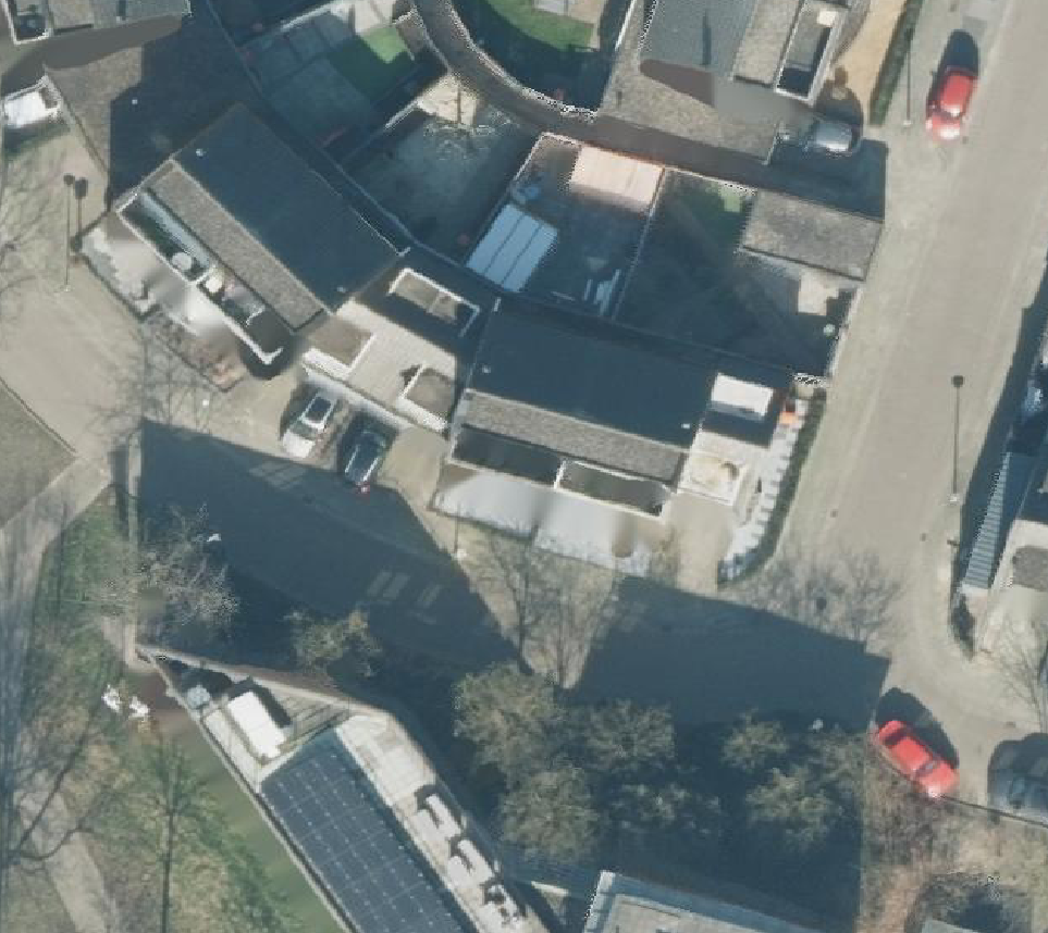 True ortho Luchtfoto op daksegment