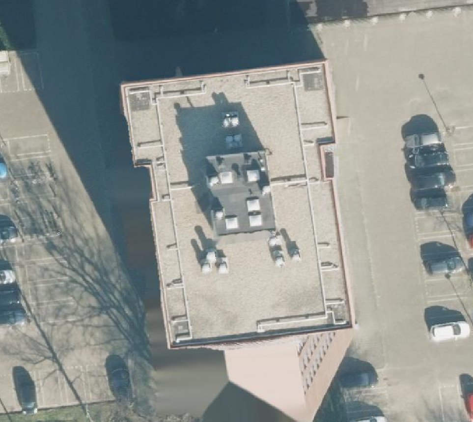 True ortho Luchtfoto op daksegment