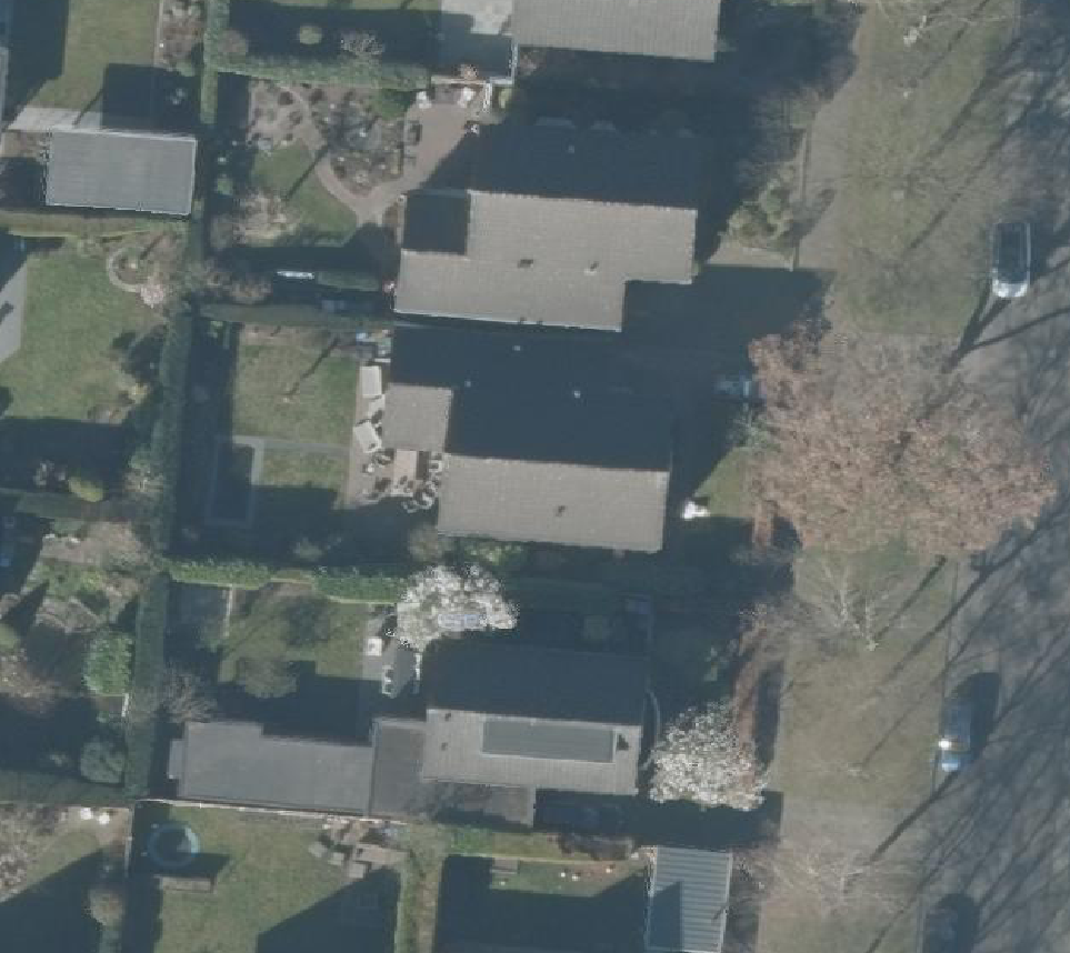 True ortho Luchtfoto op daksegment