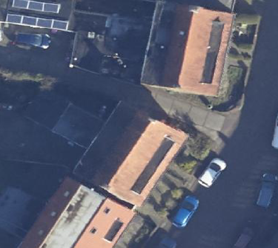 True ortho luchtfoto van Leeuwarden met zicht op woning