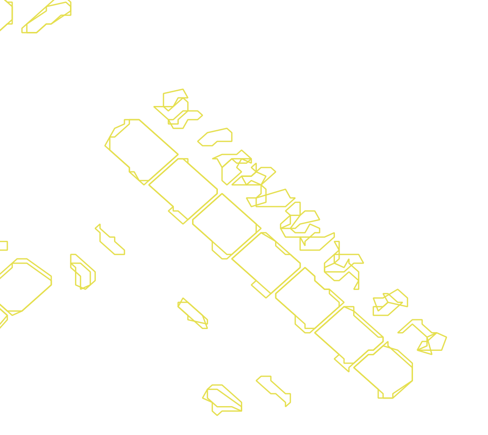 Daksegment met contourlijnen en structuurweergave