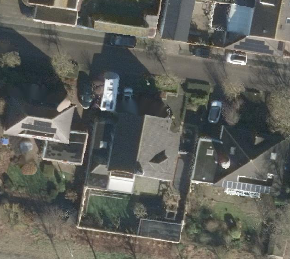 True ortho Luchtfoto op daksegment