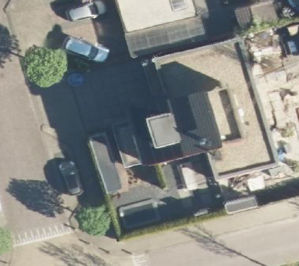 True ortho luchtfoto van Cothen met zicht op woning