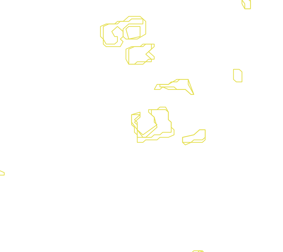 Daksegment met contourlijnen en structuurweergave