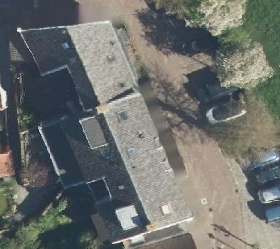 True ortho luchtfoto van Wijk bij Duurstede met zicht op woning