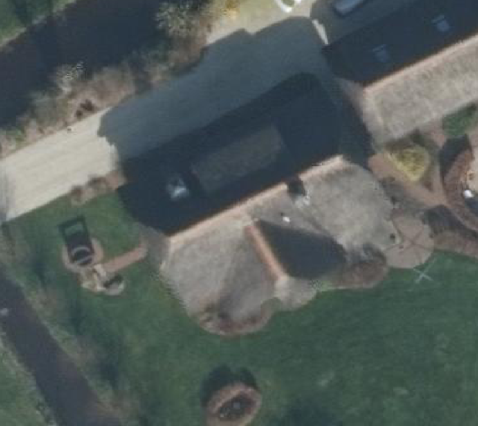 True ortho luchtfoto van Kockengen met zicht op woning