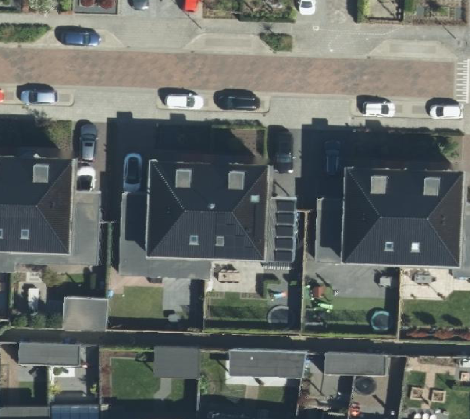 True ortho Luchtfoto op daksegment