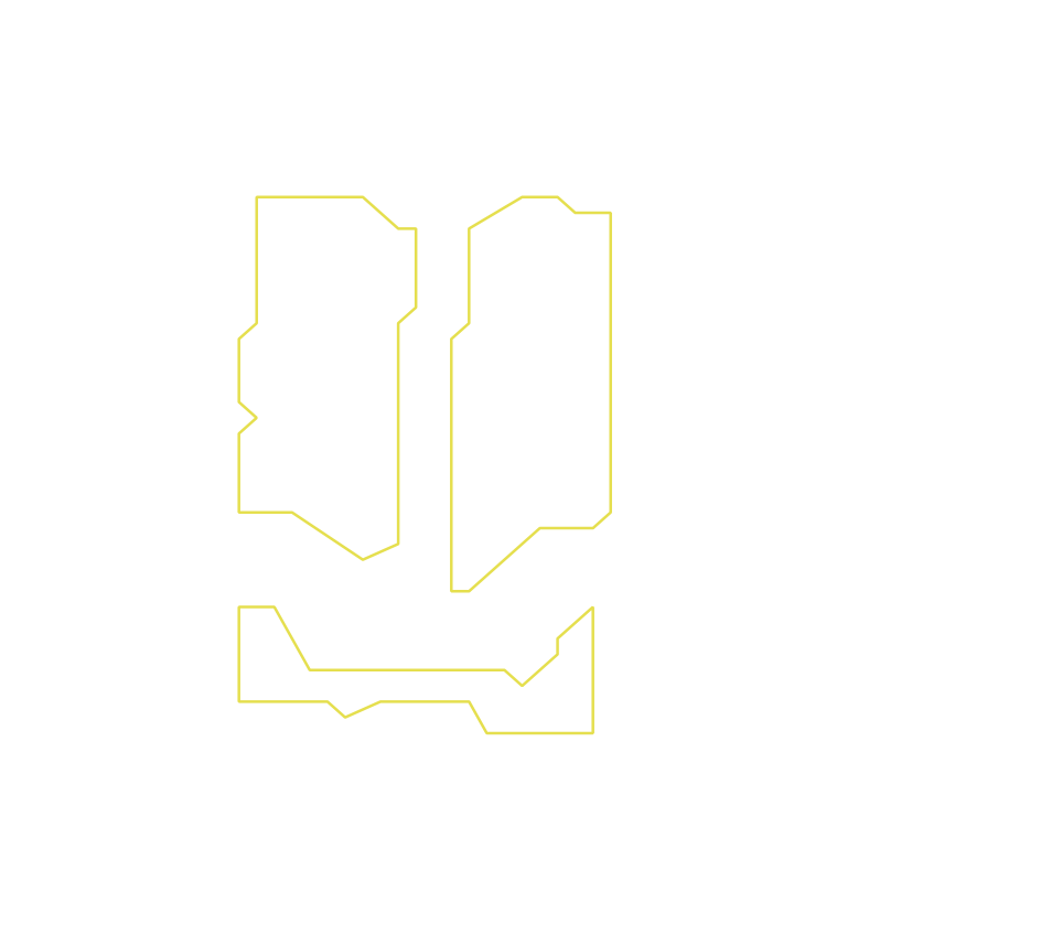 Daksegment ingezoomd met contourlijnen en structuurweergave