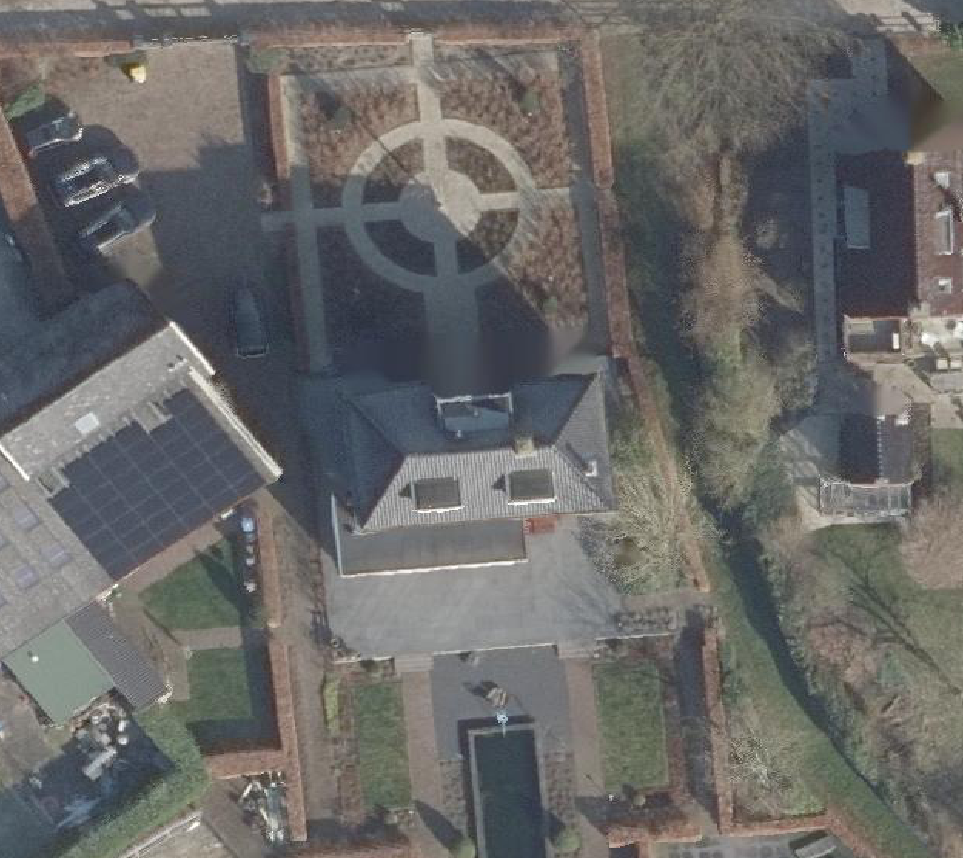 True ortho Luchtfoto op daksegment