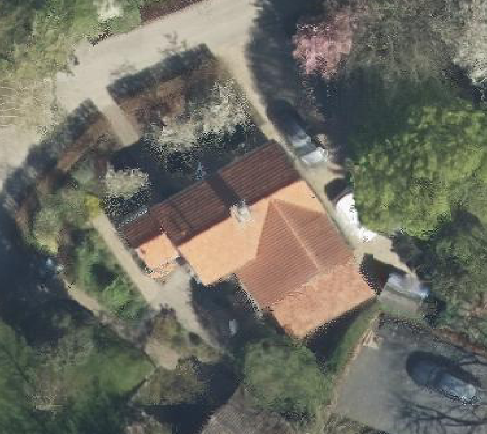 True ortho luchtfoto van Geldermalsen met zicht op woning