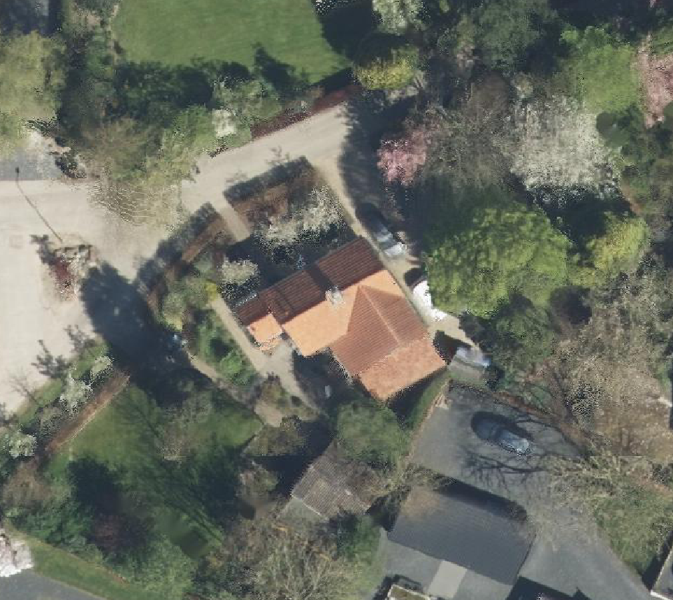 True ortho Luchtfoto op daksegment