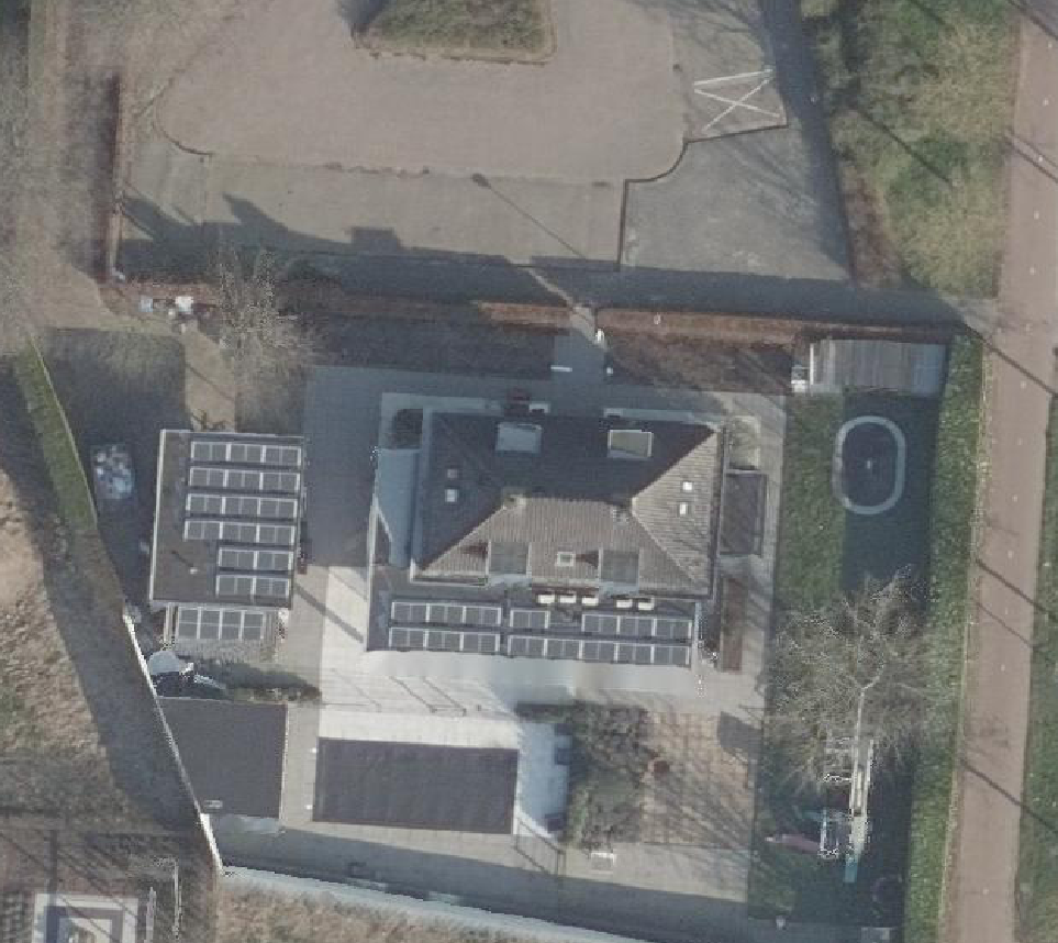 True ortho Luchtfoto op daksegment