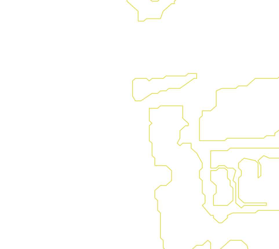 Daksegment met contourlijnen en structuurweergave