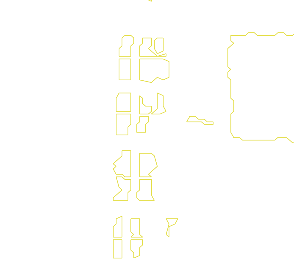 Daksegment met contourlijnen en structuurweergave