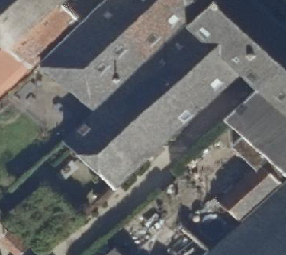 True ortho Luchtfoto op daksegment ingezoomd