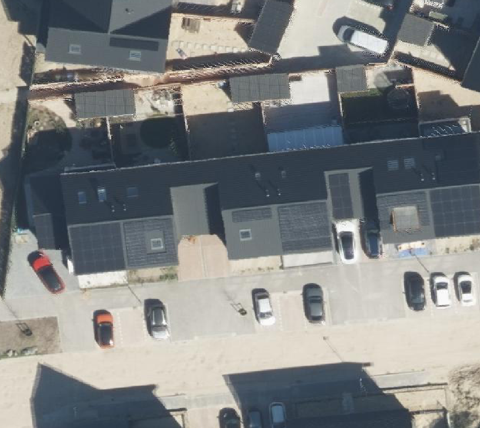 True ortho Luchtfoto op daksegment