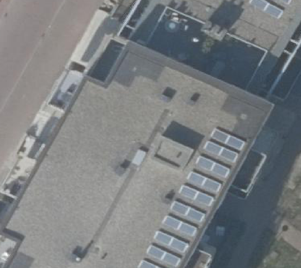 True ortho luchtfoto van Amsterdam met zicht op woning