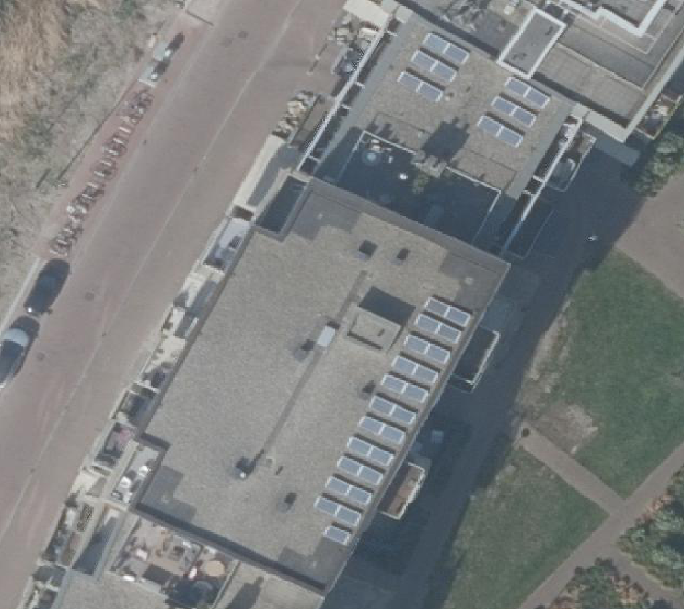 True ortho Luchtfoto op daksegment