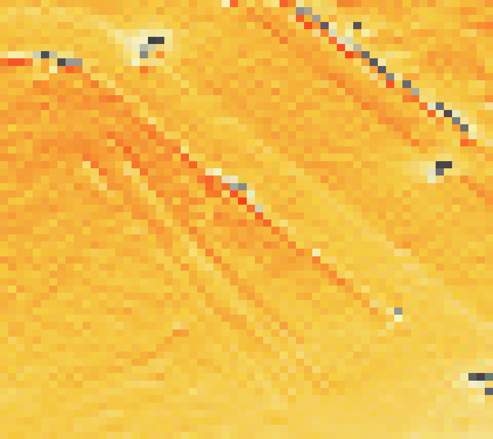 PV-irradiatie op daksegment ingezoomd met intensiteitsverdeling van zonlicht