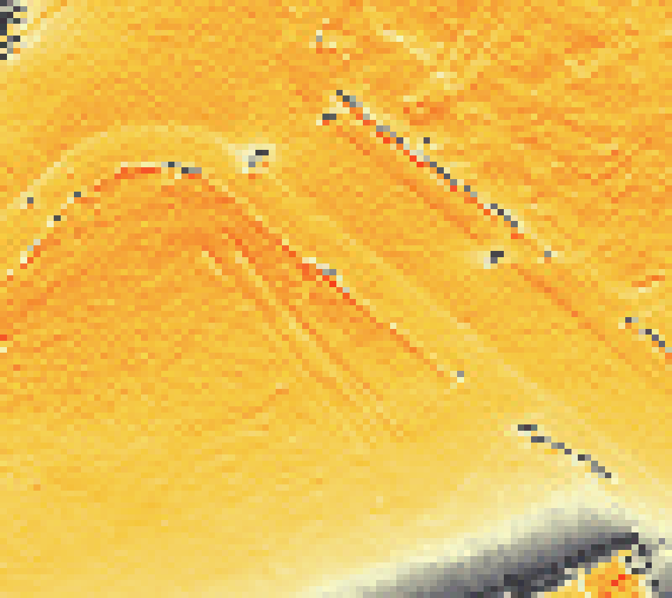PV-irradiatie op daksegment met intensiteitsverdeling van zonlicht
