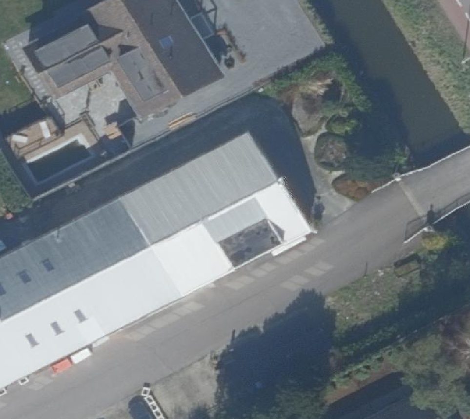 True ortho Luchtfoto op daksegment