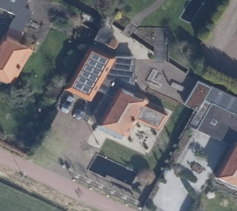 True ortho Luchtfoto op daksegment