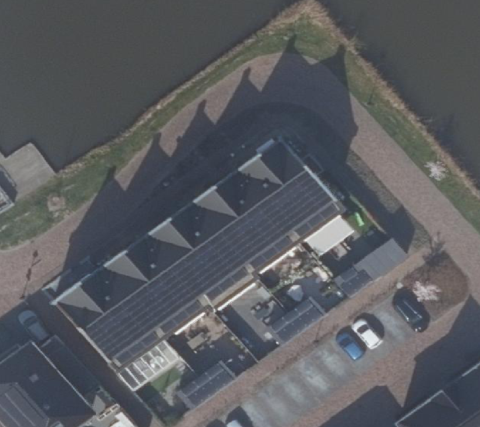 True ortho Luchtfoto op daksegment
