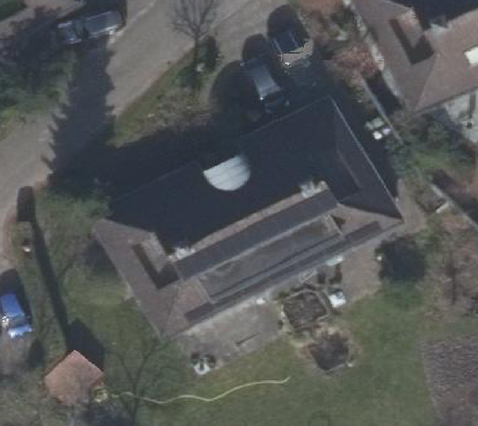 True ortho luchtfoto van Almere met zicht op woning