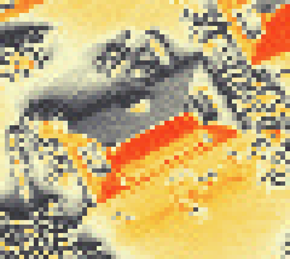 PV-irradiatie op daksegment ingezoomd met intensiteitsverdeling van zonlicht