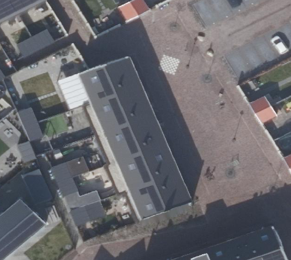 True ortho Luchtfoto op daksegment