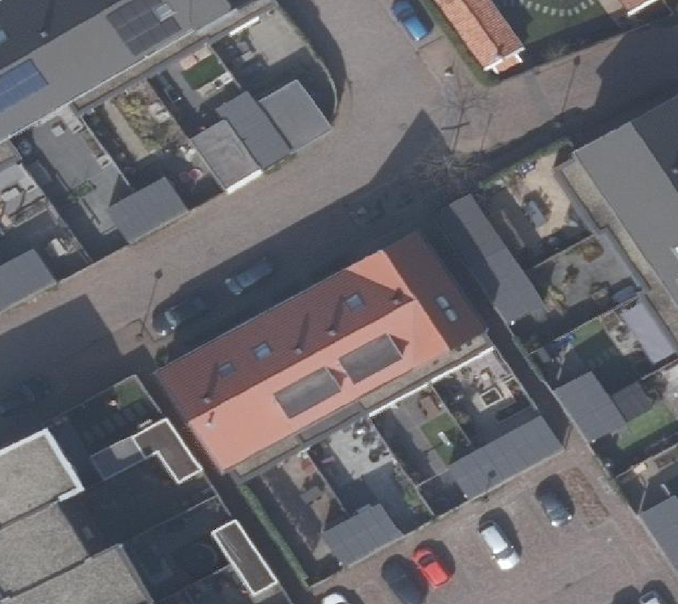 True ortho Luchtfoto op daksegment