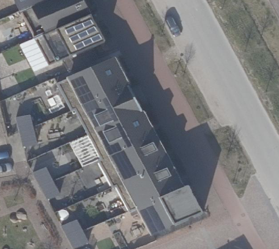 True ortho Luchtfoto op daksegment