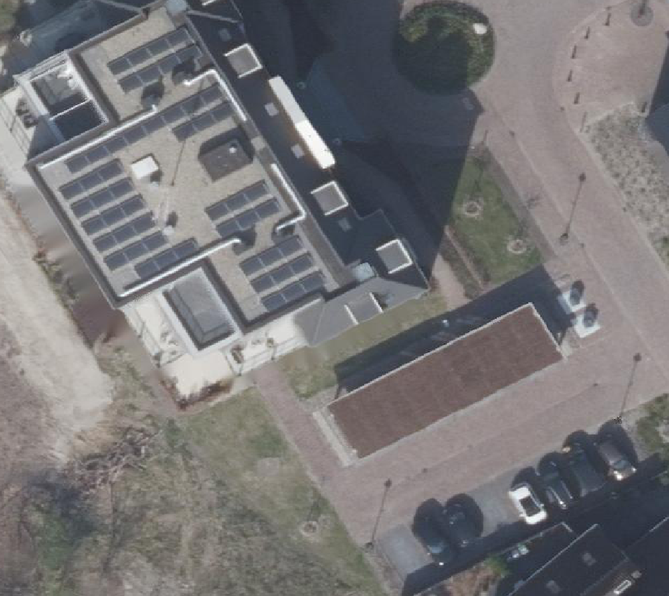 True ortho Luchtfoto op daksegment
