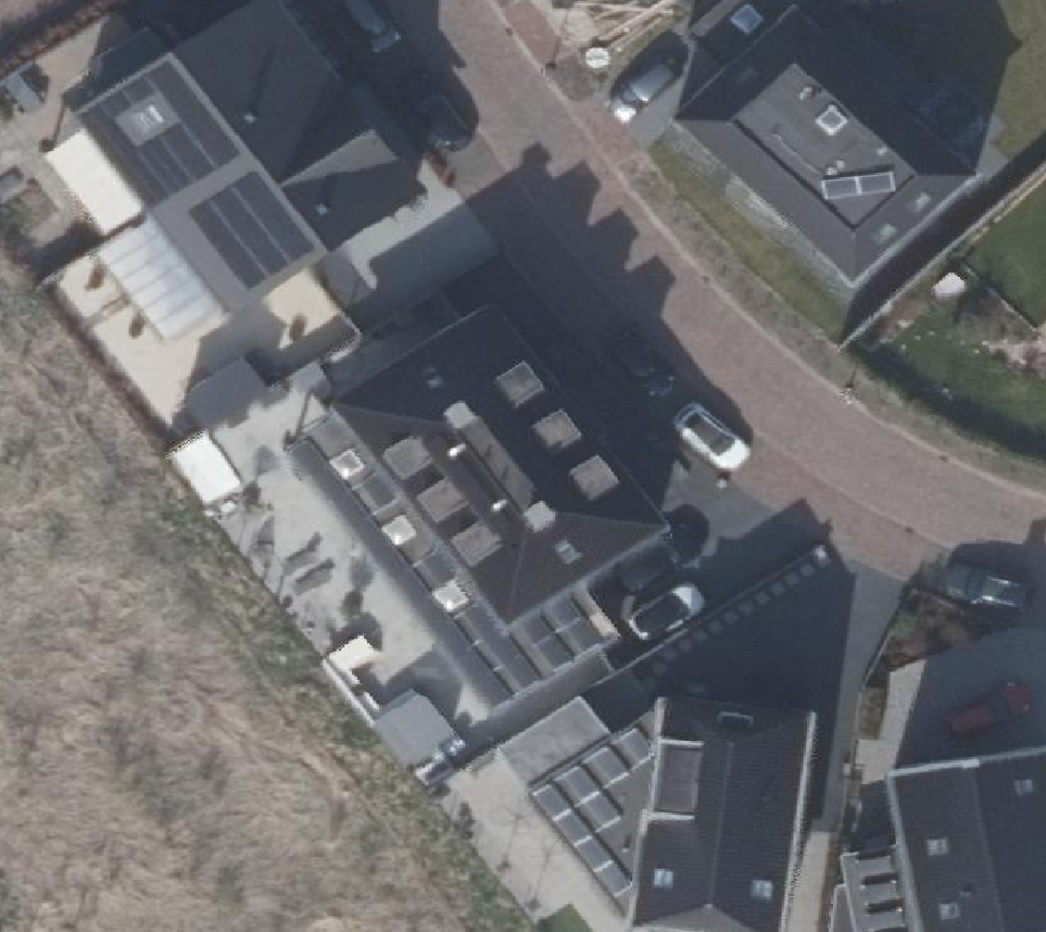 True ortho Luchtfoto op daksegment